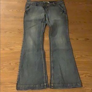 YMI Light wash flaired jeans